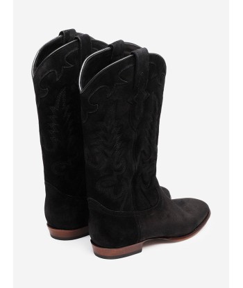 BLACK SUEDE MIDNIGHT COWBOY BOOTS le concept de la Pate a emporter 