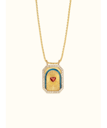 MINI SCAPULAR NECKLACE HEART de pas cher