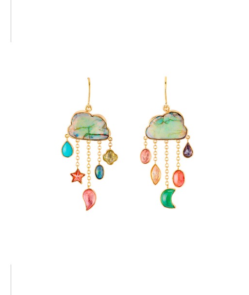 CLOUD AND RAIN CHAIN DROP EARRINGS la chaussure