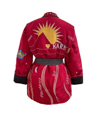 KARMA KIMONO IN BURGUNDY SILK ouvre sa boutique