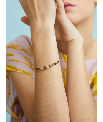 SMILING TOURMALINE AND SAPPHIRE BRACELET français