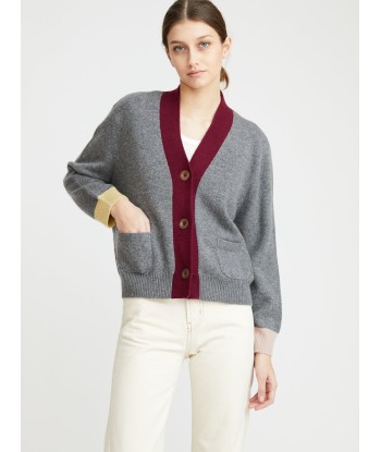 CARDIGAN LOU GREY-BORDEAUX Vous souhaitez 