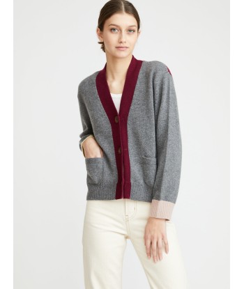 CARDIGAN LOU GREY-BORDEAUX Vous souhaitez 