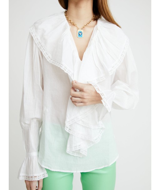 POPPI BLOUSE WITH BUTTONED FRILL 50-70% off 