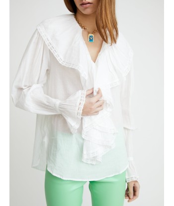 POPPI BLOUSE WITH BUTTONED FRILL 50-70% off 