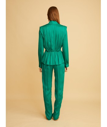 PINSTRIP EMERALD CREPON SHIRT Comparez et commandez 