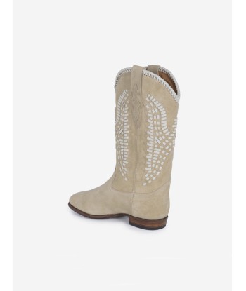 BOTTES SANTIAG INCA EN SUEDE DESERT WHITE de France