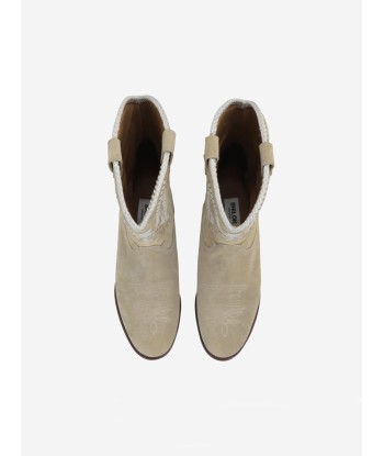 BOTTES SANTIAG INCA EN SUEDE DESERT WHITE de France