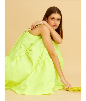 STRAPPY DRESS WITH NEON YELLOW FLOWERS la livraison gratuite