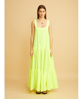 STRAPPY DRESS WITH NEON YELLOW FLOWERS la livraison gratuite