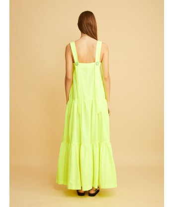 STRAPPY DRESS WITH NEON YELLOW FLOWERS la livraison gratuite