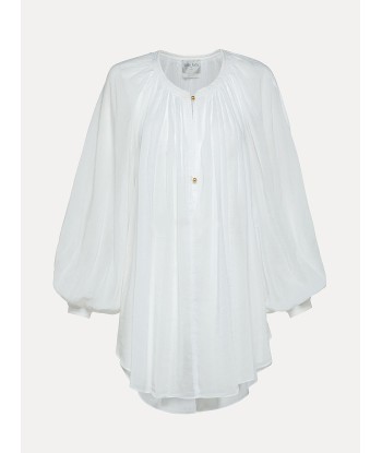 WHITE SILK VOILE BOHEMIAN SHIRT acheter en ligne