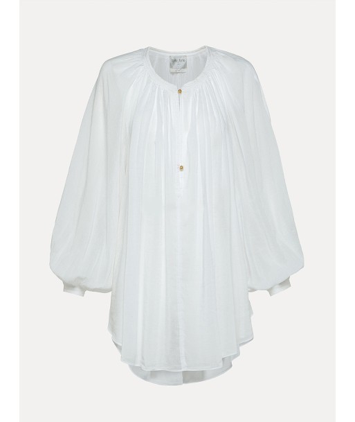 WHITE SILK VOILE BOHEMIAN SHIRT acheter en ligne