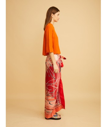 PULL FLARE ORANGE pas cher chine