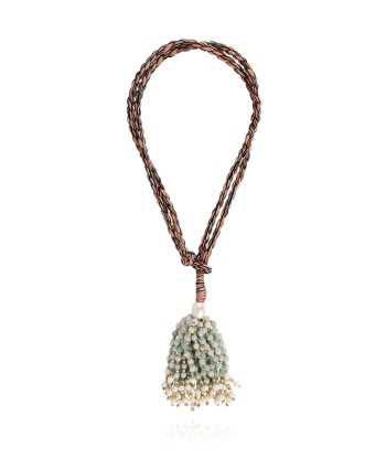 AMAZONITE POMPOM NECKLACE ou a consommer sur place