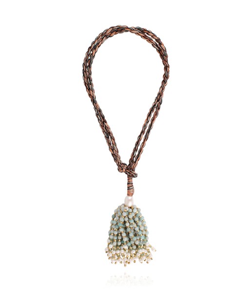 AMAZONITE POMPOM NECKLACE ou a consommer sur place