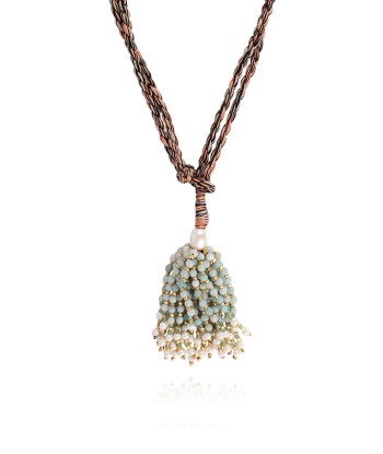 AMAZONITE POMPOM NECKLACE ou a consommer sur place