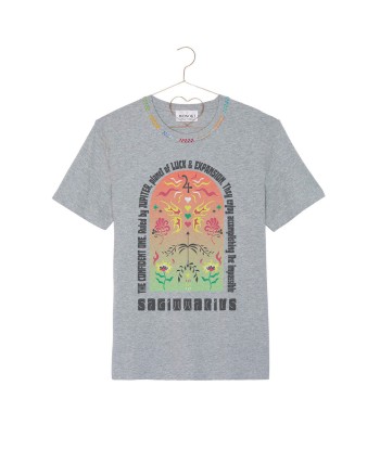 ASTRO T-SHIRT GREY SAGITARIUS pas cher 