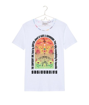 TEE SHIRT ASTRO BLANC SAGITTARIUS à prix réduit toute l'année