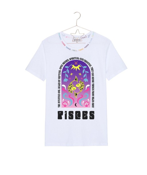 TEE SHIRT ASTRO BLANC PISCES du meilleur 