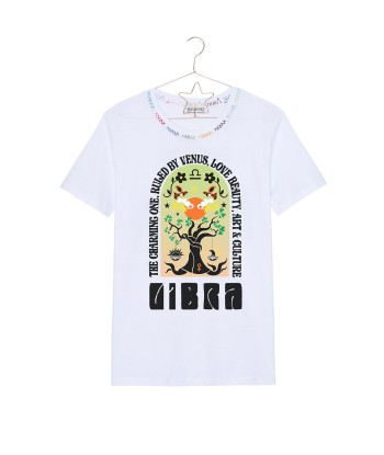 TEE SHIRT ASTRO BLANC LIBRA pas cher