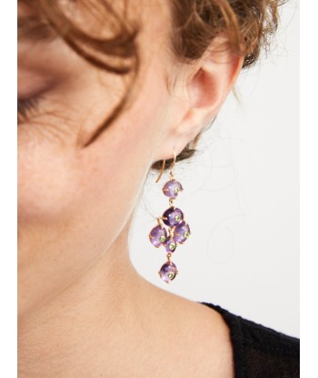 GIRANDOLE AMETHYST EARRINGS la chaussure