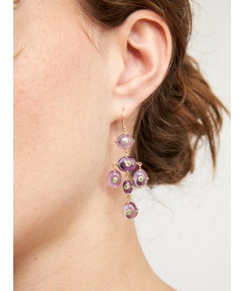 GIRANDOLE AMETHYST EARRINGS la chaussure