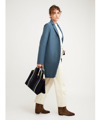 MANTEAU COCOON PRESSED STEEL BLUE Comparez plus de prix