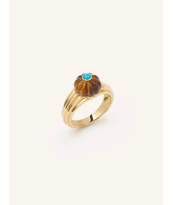 GELATO TIGER EYE AND TURQUOISE RING de France