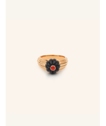 GELATO RING ROSE GOLD ONYX AND CORAL suggérées chez