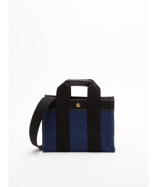 SAC TOTE S DENIM BLEU/BLACK Paris Déstockage Promo