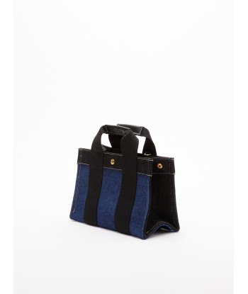 SAC TOTE S DENIM BLEU/BLACK Paris Déstockage Promo