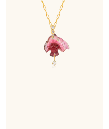 PINK TOURMALINE FISH PENDANT rembourrage situé sous