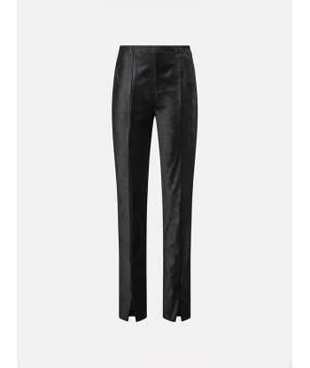 BLACK HIGH-WAISTED VELVET PANTS la colonne vertébrale