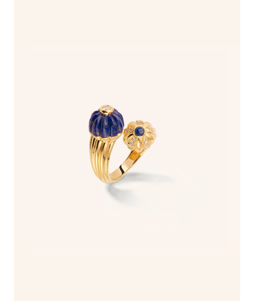 DOUBLE GELATO LAPIS LAZULI AND DIAMONDS RING l'achat 