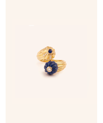 DOUBLE GELATO LAPIS LAZULI AND DIAMONDS RING l'achat 