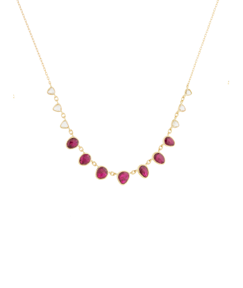 ROSECUT RUBY AND DIAMOND NECKLACE online