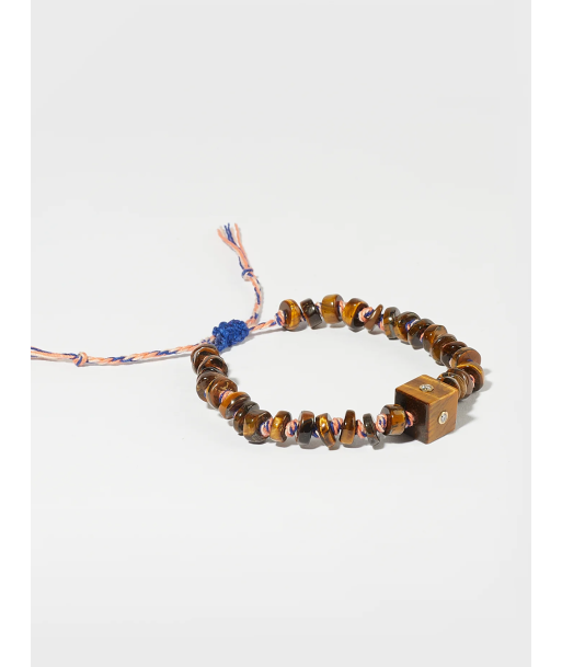 CUBIX TIGER'S EYE & DIAMOND BRACELET Pour