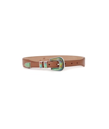 EXCLUSIVE CRAZY SILVER & TAN BELT vente chaude votre 