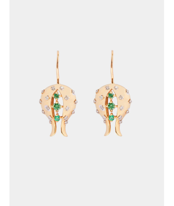 EARRINGS TSAVORIT FLOWERS AND DIAMONDS offre 