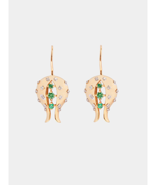 EARRINGS TSAVORIT FLOWERS AND DIAMONDS offre 