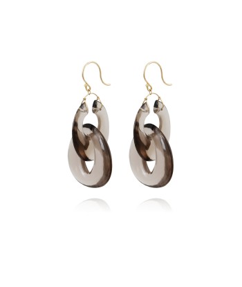 PEACOCK EYE SMOKY QUARTZ EARRINGS s'inspire de l'anatomie humaine