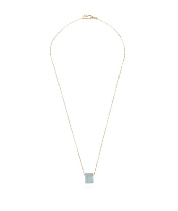 CHICLET AQUAMARINE NECKLACE en stock