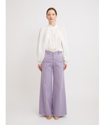 OLD PEACH LAVENDER GABARDINE TROUSERS meilleur choix