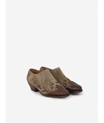 MAGIC SUEDE LIZARD BROWN ANKLE BOOTS vous aussi creer 