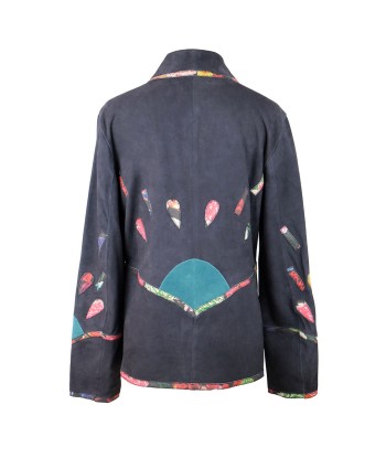 VESTE DYLAN NAVY brillant des détails fins