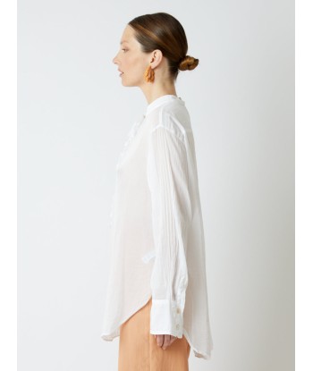 WHITE COTTON AND SILK VOILE SHIRT de votre