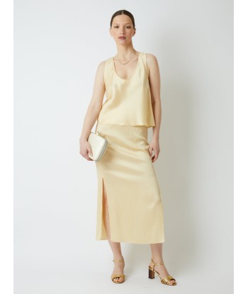 HONEY CREPON VISCOSE SATIN SKIRT les muscles