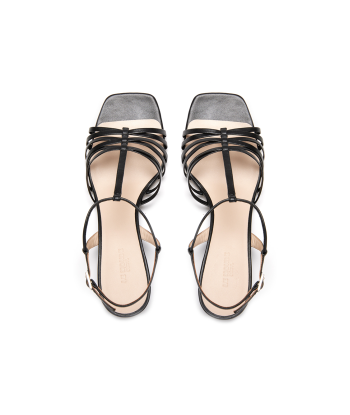 CAGE WEDGE LEATHER SANDALS pas chere