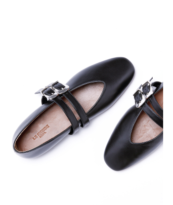 CLAUDIA BLACK LEATHER SLIPPER l'évolution des habitudes 